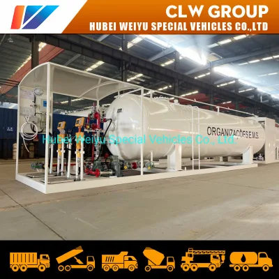 ASME 20cbm 20000 Liters 10 Tons 10mt LPG Skid Mounted Station LPG Gas Refilling Plant for Gas Cylinder Filling