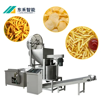 High Quality Peanut Automatic Fired Batch Fryer Machine Snack Pellet Chips Deep Gas Batch Fryer Equipment for Sale