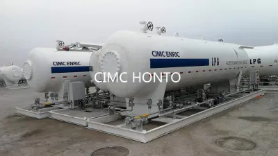  8070kg Lp Gas Storage Tank Station 20m3 Portable Skid with Filling Pump System