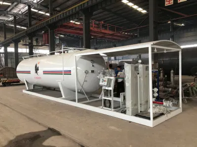  ASME 5000L 10000L LPG Skid Mounted Dual Dispensing Filling Station