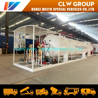 ASME 20cbm 20000 Liters 10 Tons 10mt LPG Skid Mounted Station LPG Gas Refilling Plant for Gas Cylinder Filling