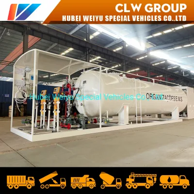 ASME 20cbm 20000 Liters 10 Tons 10mt LPG Skid Mounted Station LPG Gas Refilling Plant for Gas Cylinder Filling