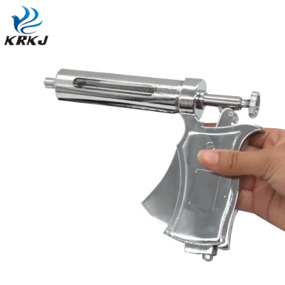  Veterinary 50cc Adjustable Dosing Automatic Brass Metal Continuous Syringe