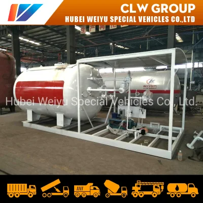 ASME 5 Cubic Meter Skid-Mounted Station Mobile LPG Cylinder Propane Butane LPG Dispenser Storage Tank Cylinder