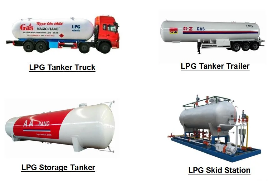 High Capacity ASME 100m3 50ton Pressure Vessel Propane Gas Tank for Ghana