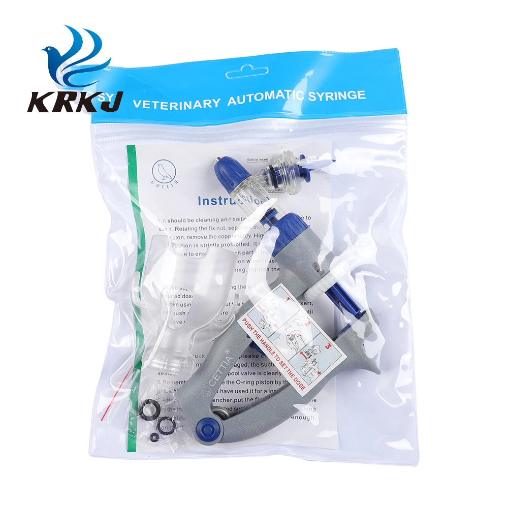 Auto Veterinary Medical Continuous 2ml Dosing Vaccine Injector Syringe