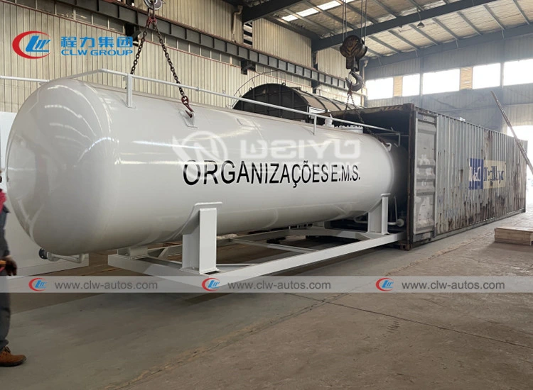 ASME 20cbm 20000 Liters 10 Tons 10mt LPG Skid Mounted Station LPG Gas Refilling Plant for Gas Cylinder Filling