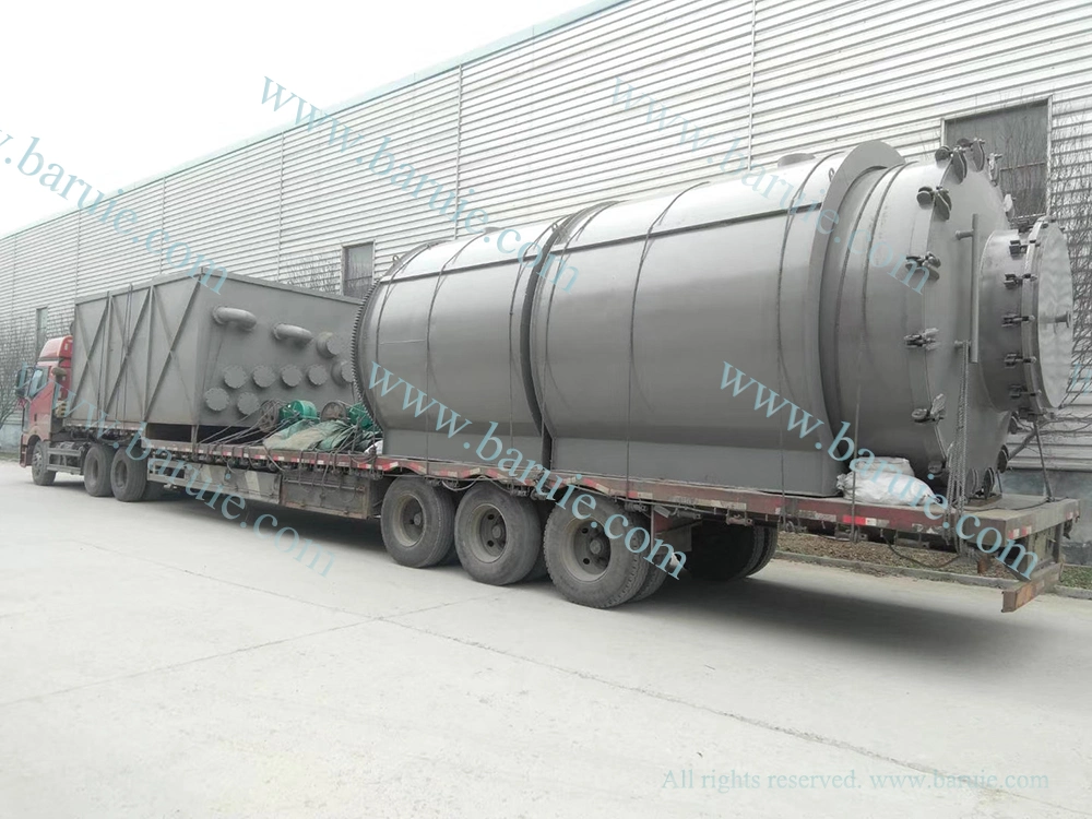 Oil Sludge Aluminum Plastic Automatic Discharging Process Tire Recycling Pyrolysis Equipment