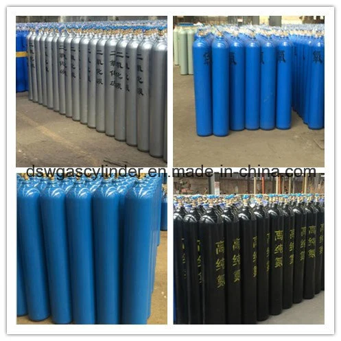 50L 200bar ISO High Pressure Vessel Seamless Steel Oxygen with Tulip Cap