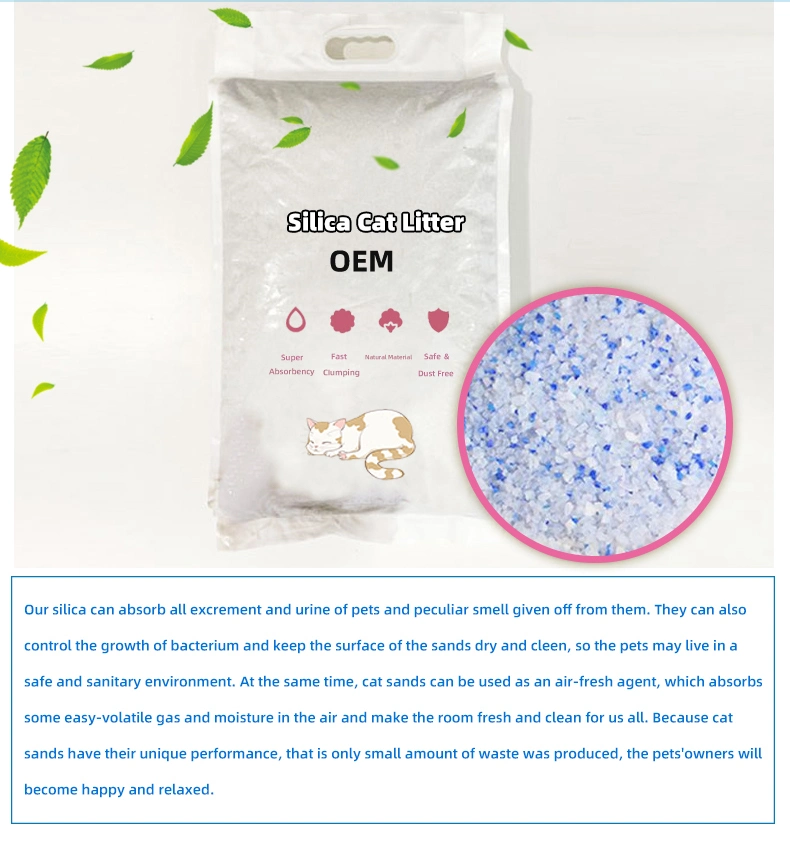 Popular Colorful Hot Selling Odor Removal Strong Absorbent Dust Free Pearl Silica Gel Crystals Grain White Silicone crystal Silica Gel Kitty Litter Pet Sand