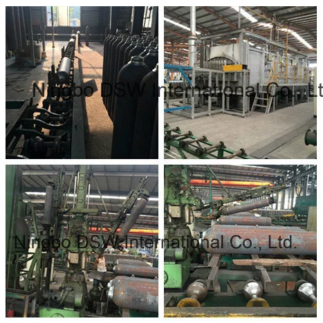 50L 200bar ISO High Pressure Vessel Seamless Steel Oxygen with Tulip Cap