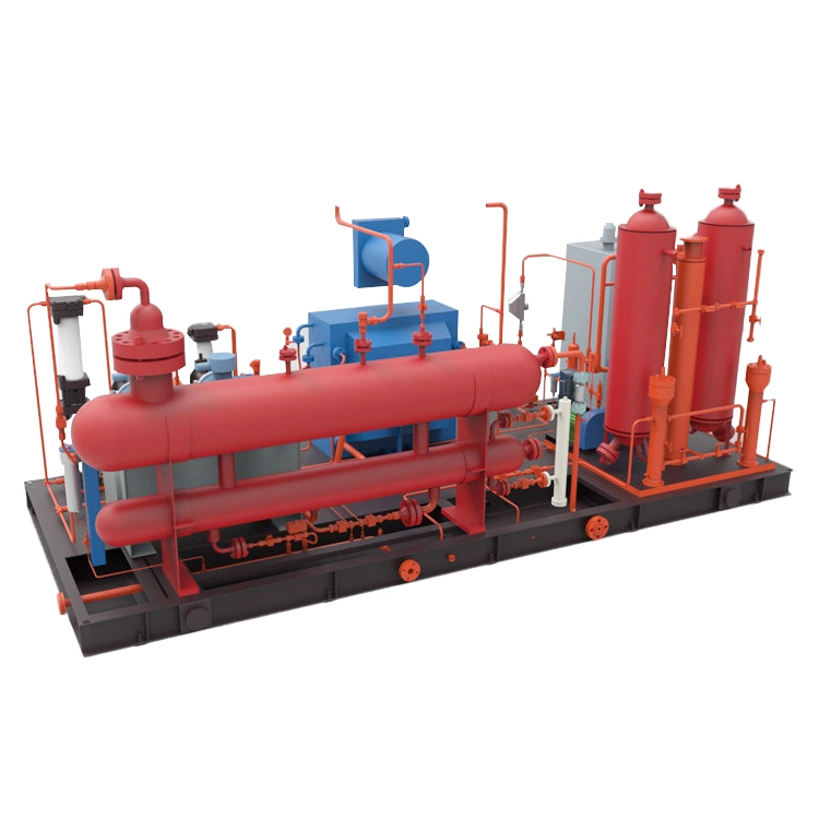 Skid Mounted Energy Saving Natural Gas Compressor with Gas Recovery Function for CNG Welhead