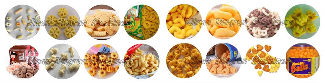 Automatic Twin Screw Dingrun Twin Screw Extruded Corn Snack Food Production Line Factory Machine