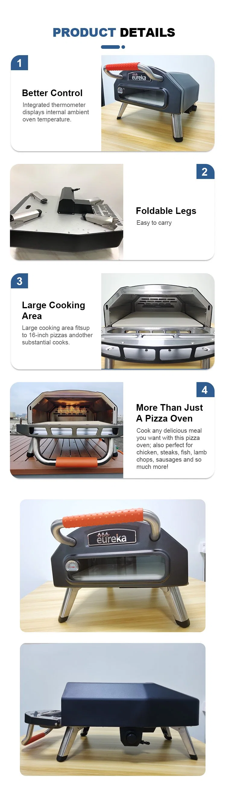 Comercial Patio Outdoor Stainless Steel Pizza Oven Gathering