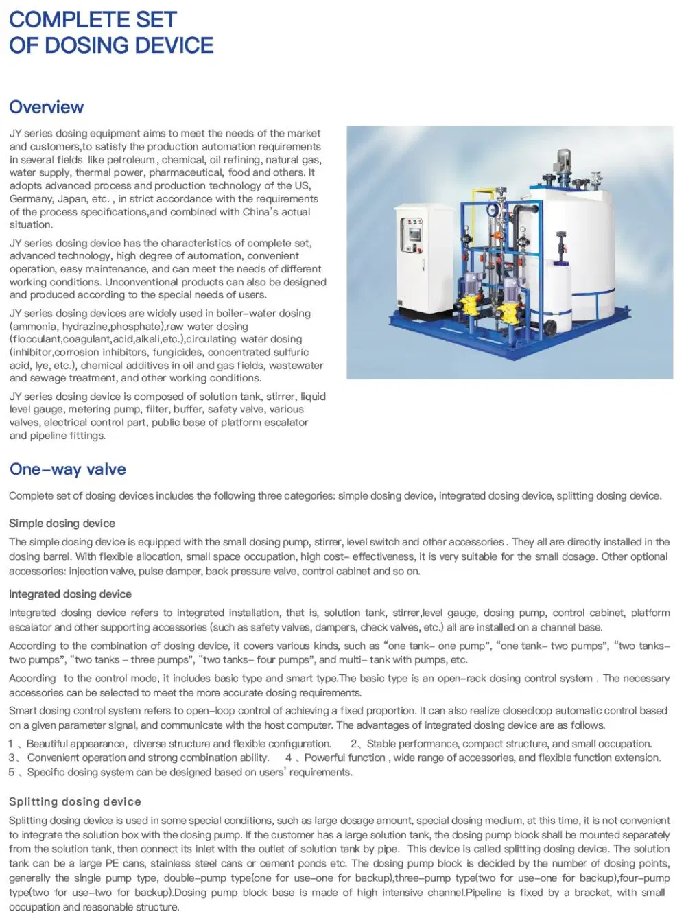 Automatic Dosing Device Wastewater Treatment and Preparation System