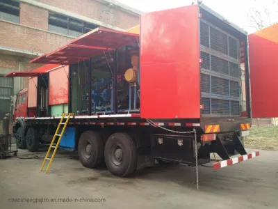 Mzd-1200/35MPa-95% generador de nitrógeno y el patín de la unidad de inyección de nitrógeno de la membrana del vehículo de la planta de nitrógeno móvil de la estación de compresores