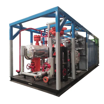 Tecnología avanzada de tratamiento de gas natural con función de recuperación de gas y separador de gas líquido para cabezal de pozo.