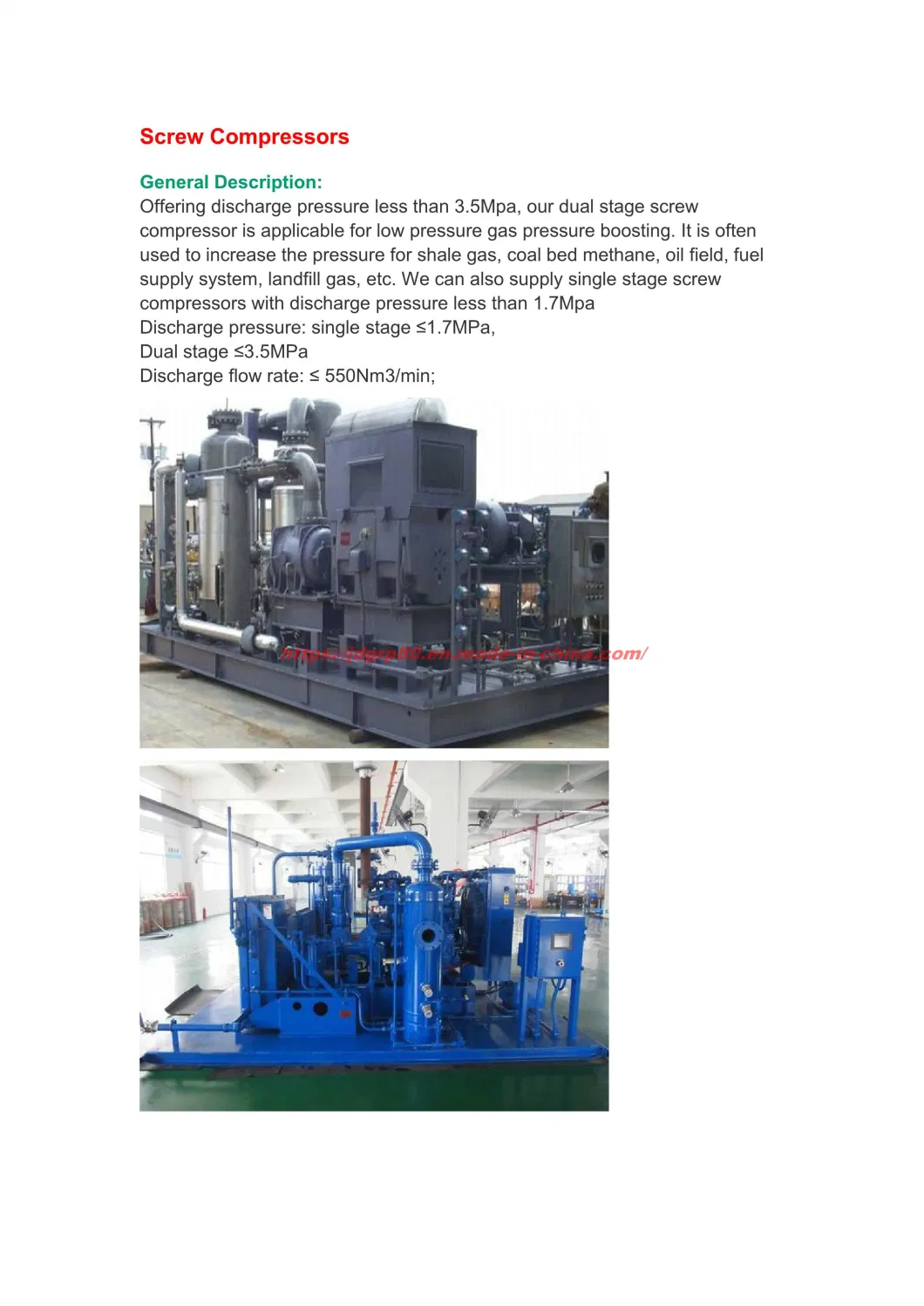 Natural Gas/Biogas Booster Gas Purification Station Mother/Daughter Compressing Station LNG/CNG/L-CNG Refueling Station