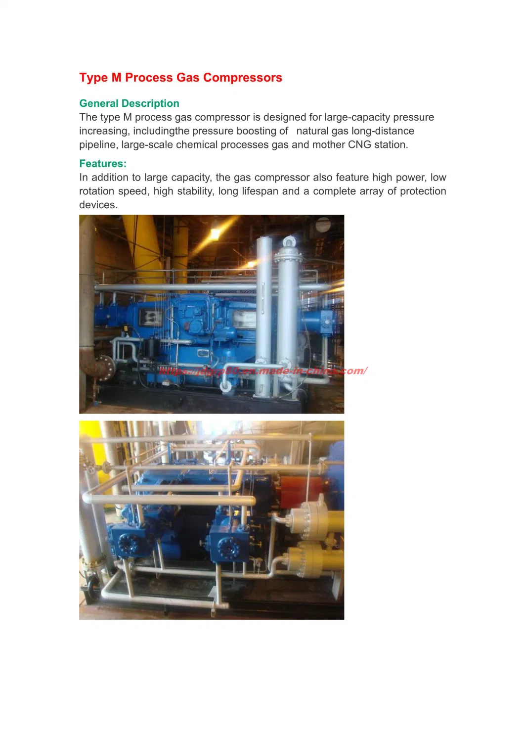 Natural Gas/Biogas Booster Gas Purification Station Mother/Daughter Compressing Station LNG/CNG/L-CNG Refueling Station