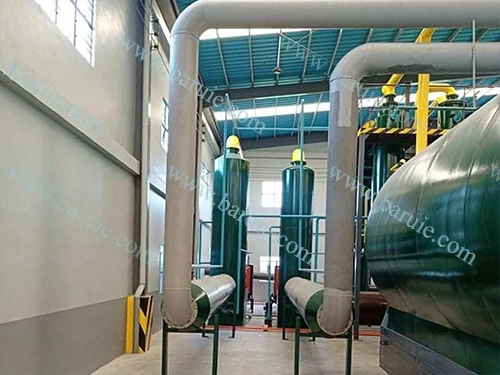 Oil Sludge Aluminum Plastic Automatic Discharging Process Tire Recycling Pyrolysis Equipment