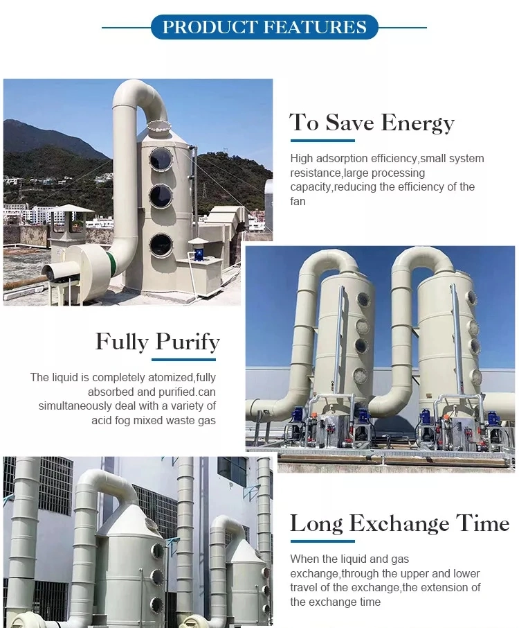 Acid Mist Purification Tower Desulfurization Washing Tower Industrial Waste Gas Desulfurization Equipment