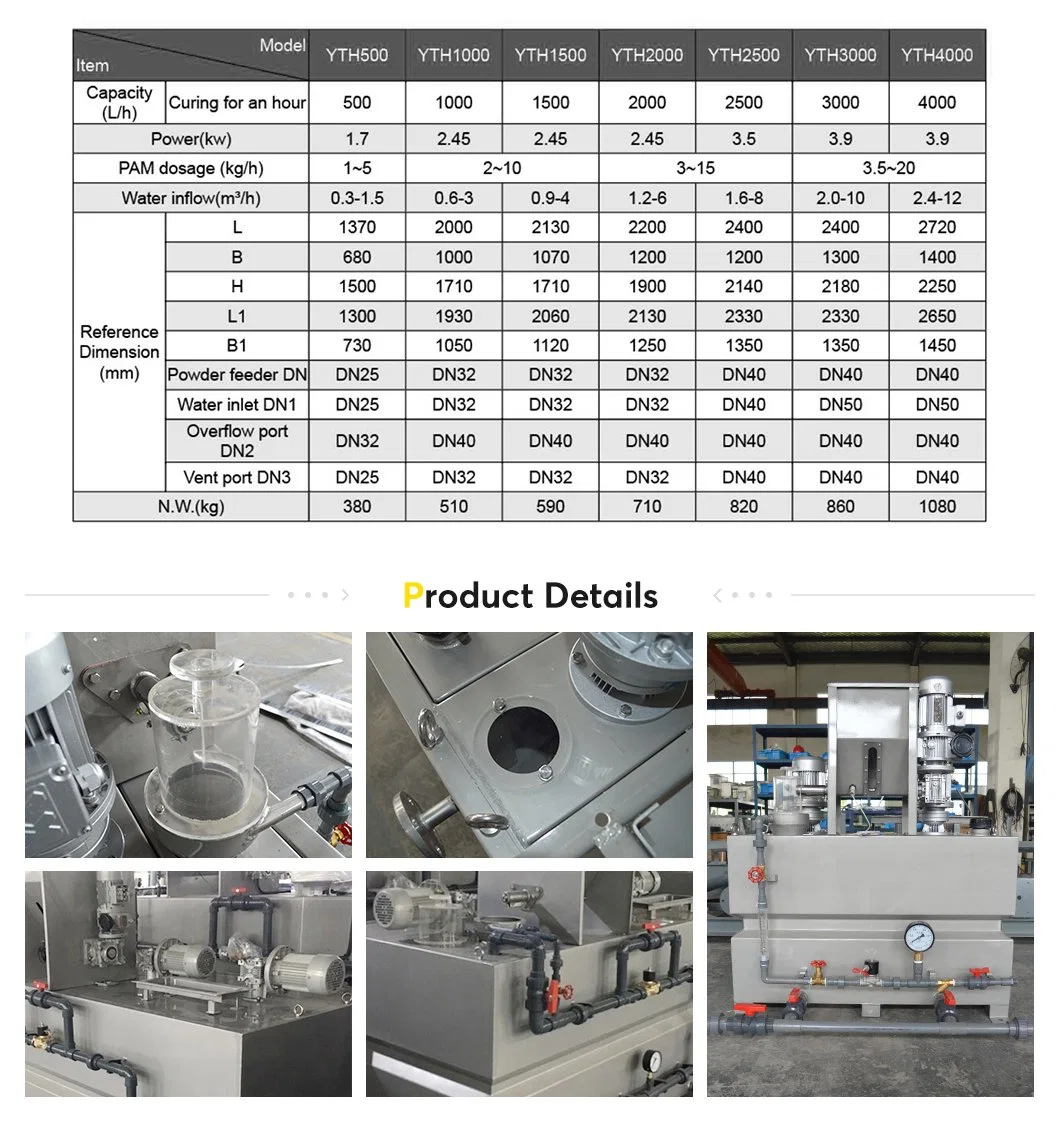 Water Treatment Dosing Device for PAM Polymer Flocculated System