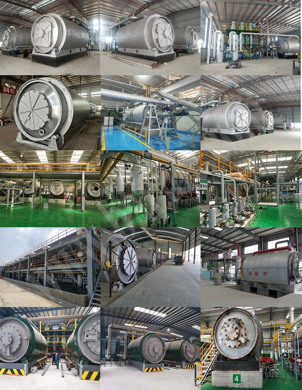 Waste Tires/Plastics/Rubbers/Oil Sludge Processing Plant Recycling Pyrolysis Equipment