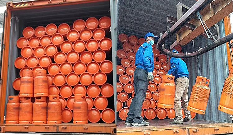 12.5kg Refillable Vertical Pressure LPG Gas Container for South Africa