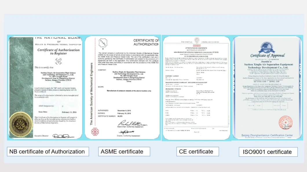 XLA Cryogenic Liquefied Natural Gas LNG plant with ASME/GB Standard