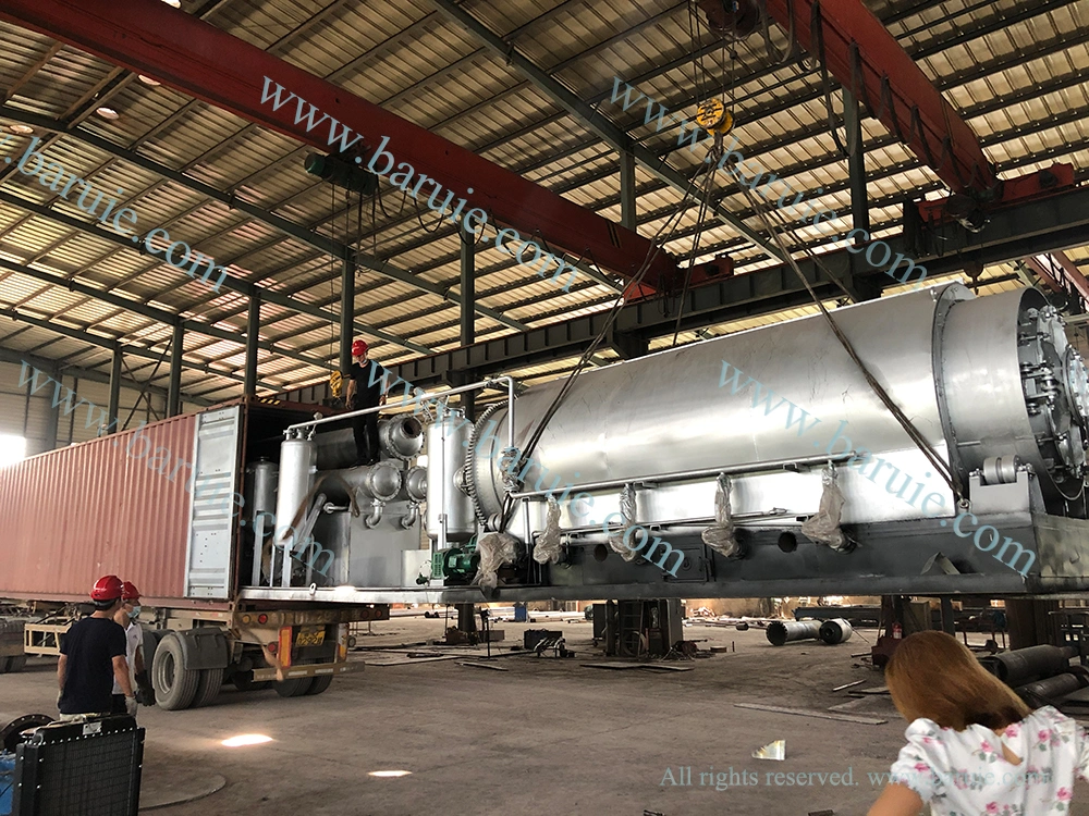 Automatic Discharging Process Small Skid Mounted Plastic Recycling Plant with Pyrolysis Reactor