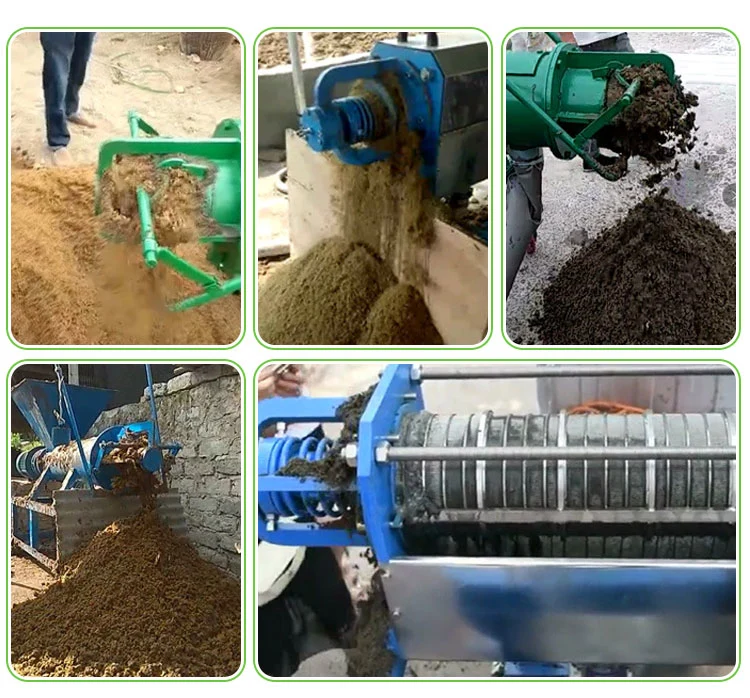 Single Phase Cow Pig Chicken Dung Manure Dewater Solid Liquid Separator for Small Scale Farm