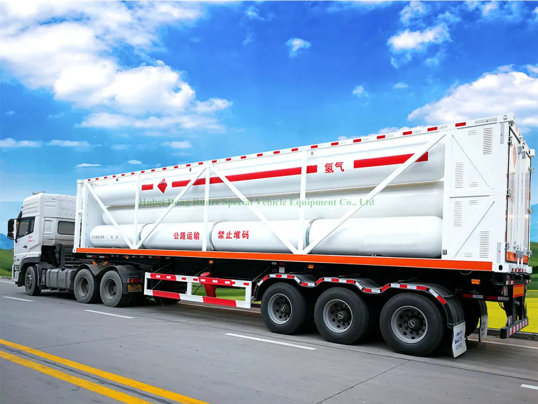 Hydrogen Transport Tank Mounted on Trailer (Cascade Gas Jumbo Tube Skid Delivery Gaseous Hydrogen /Helium Tube Trailer)