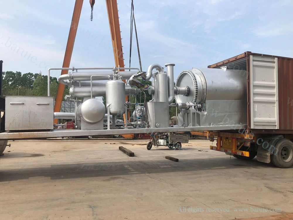 Antomatic Discharging Process 1-3ton Small Scale Skid Mounted Plastic Pyrolysis Plant