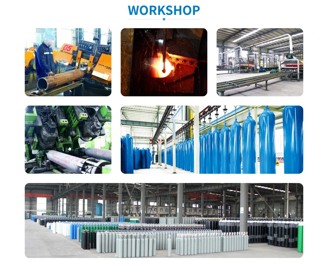 50L 200bar ISO Tped High Pressure Vessel Seamless Steel Oxygen with Cga540 Valve Gas Cylinder