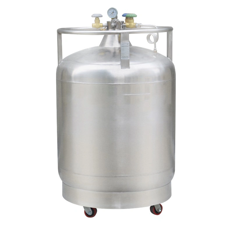 Stainless Steel 150~200L Cryogen Liquid Nitrogen Self Pressure Tank Chemical Storage Containers