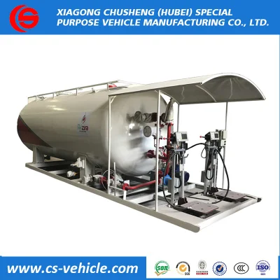 Nuovo serbatoio del gas di cottura a pressione Skid 30m3 30000L rifornimento GPL Stazione 15 mt con ugelli doppi