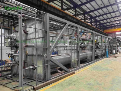 Impianto di trattamento del gas naturale personalizzato montato su pattini, comprendente attrezzature per disidratazione, dolcificazione e liquefazione
