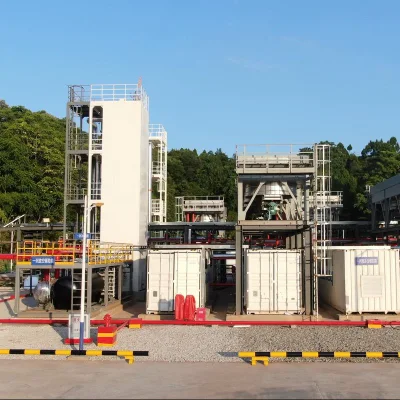 Impianto di liquefazione 3tph Mini LNG con compressore per gas di alimentazione Easy In funzione
