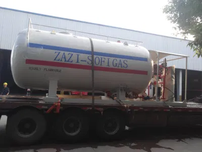 stazione di gas GPL con distributore automatico di GPL con serbatoio di Skid mobile 5mt 10 da 000 litri