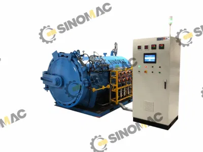 Autoclave composita completamente automatizzata e montata su pattini per uso in laboratorio