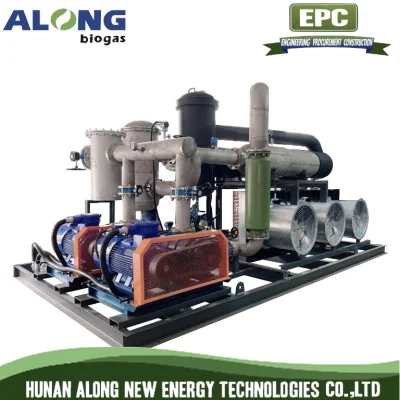 impianto di deumidificazione biogas montato su skid 1600m3/H.