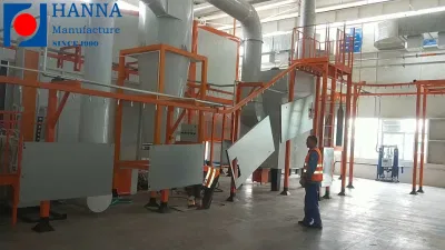 Spruzzatura elettrostatica automatica delle polveri linea verniciatura a polvere forno di vulcanizzazione economico Soluzione