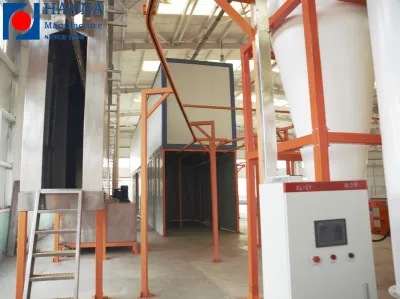 Spruzzatura elettrostatica automatica delle polveri linea verniciatura a polvere forno di vulcanizzazione economico Soluzione