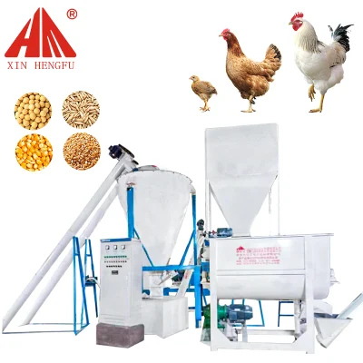  attrezzatura per mulini per pollame e bestiame 10t/H con materiale automatico Sistema di dosaggio