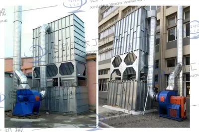 Riciclaggio della polvere raschiatore antideflagrante trasporto del cestino di rimozione della polvere polvere polvere centrale Raccolta Pulse Bag Dust Collector Woodworking protezione ambientale