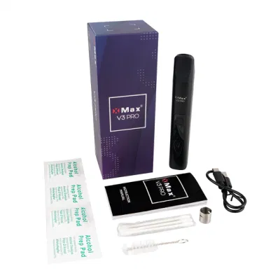  Capsula di dosaggio con adattatore in vetro per vaporizzatore personalizzato Xmax V3 PRO 18650 Dispositivo e-sigaretta con batteria da 2600 mAh