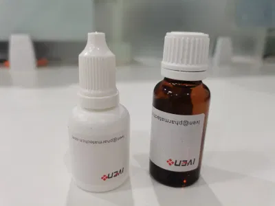 Produzione di liquidi per il trattamento degli occhi e di fiale con acido ascorbico approvati da GMP Macchina per stazione di riempimento di bottiglie di acido ascorbico e di linea/ Eyedrop