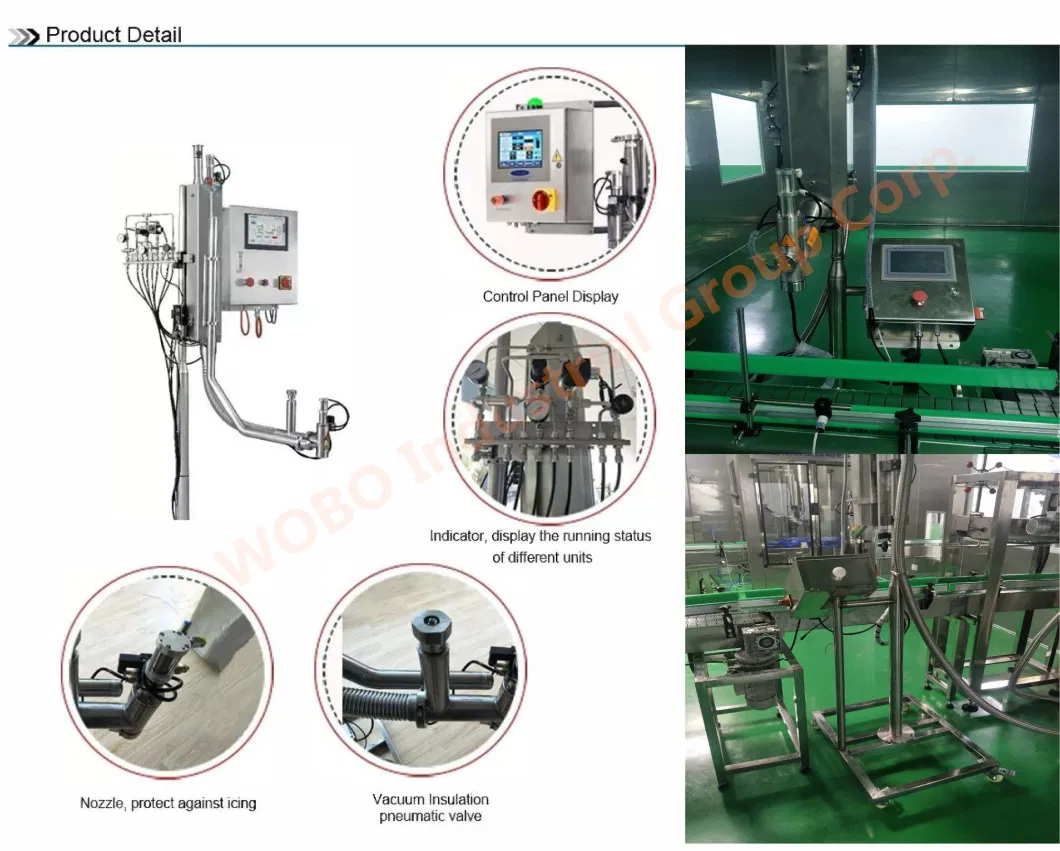 Touch Screen High Accuracy Can Injecting Drinking Liquid Nitrogen Dosing Device for Sale