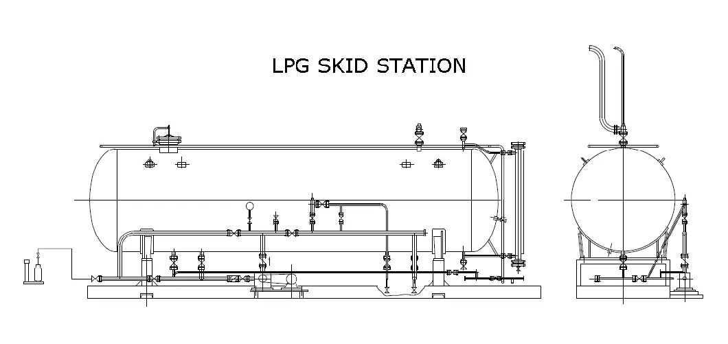 40000liters Dispenser 20ton LPG Filling Station 40cbm LPG Skid Station