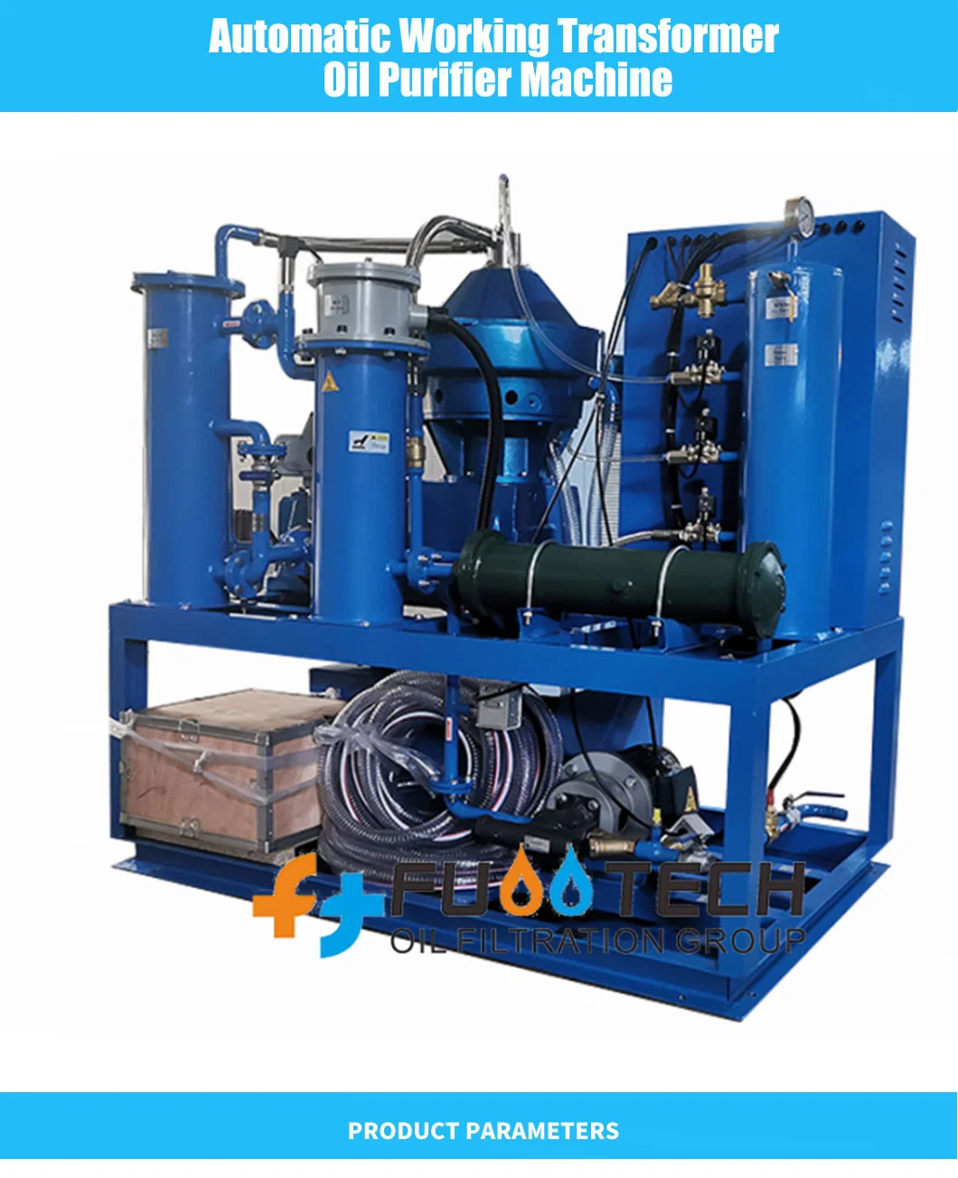 Centrifugal Oil Purifier Modular Type Vertical Structure 3-Phase Centrifugal Hfo Separator